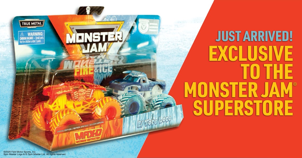 monster jam toys fire and ice